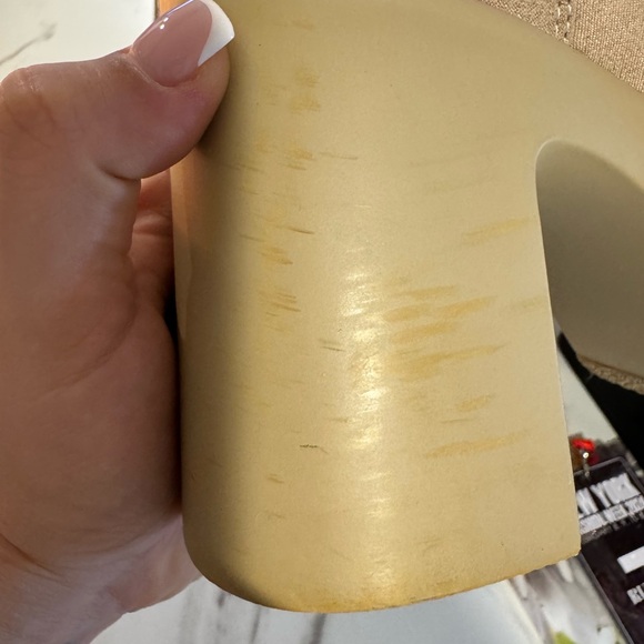 Women's Cream Faux Fur Platform Booties - Picture 9 of 9